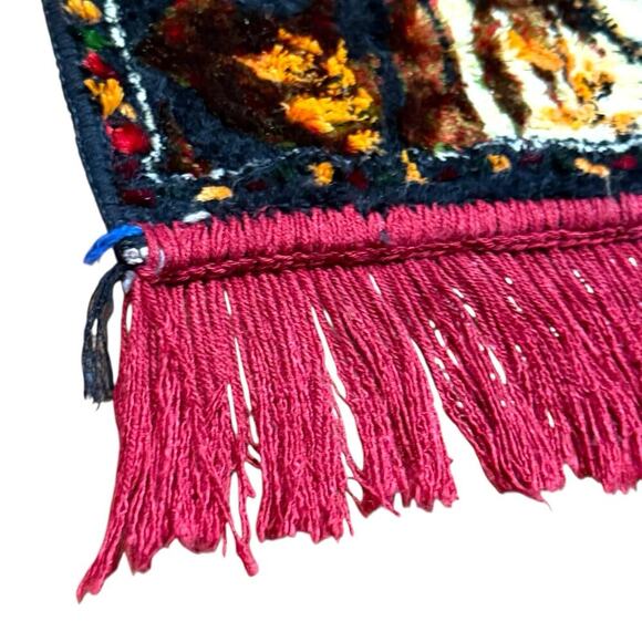 VTG 1970s Jesus The Good Shepherd Christian Tapestry Rug Wall Hanging 43”x 20” - Picture 10 of 16